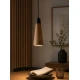 ΚΡΕΜΑΣΤΟ ΞΥΛΙΝΟ LED ΦΩΤΙΣΤΙΚΟ DIMMABLE 4W 360Lm 3000K Ø8cm ΜΑΥΡΟ / ΣΚΟΥΡΟ ΞΥΛΟ - CONO-BK - LUCIDO