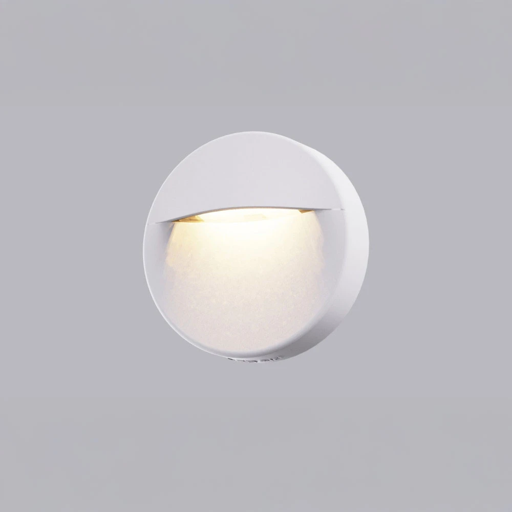LED Φωτιστικό Διαδρόμου Εξωτερικού Χώρου 3W 3000K IP65 Λευκό Ματ Brow-RD - LUCIDO