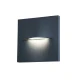 LED Φωτιστικό Διαδρόμου Εξωτερικού Χώρου 3W 3000K IP65 Σκούρο Γκρι Brow-SQ - LUCIDO