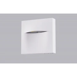 LED Φωτιστικό Διαδρόμου Εξωτερικού Χώρου 3W 3000K IP65 Λευκό Ματ Brow-SQ - LUCIDO