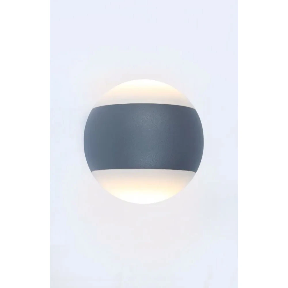 Led Απλίκα Εξωτερικού Χώρου σε Σκουρο Γκρι 12cm 10W IP65 3000K UP-DOWN Buck - LUCIDO