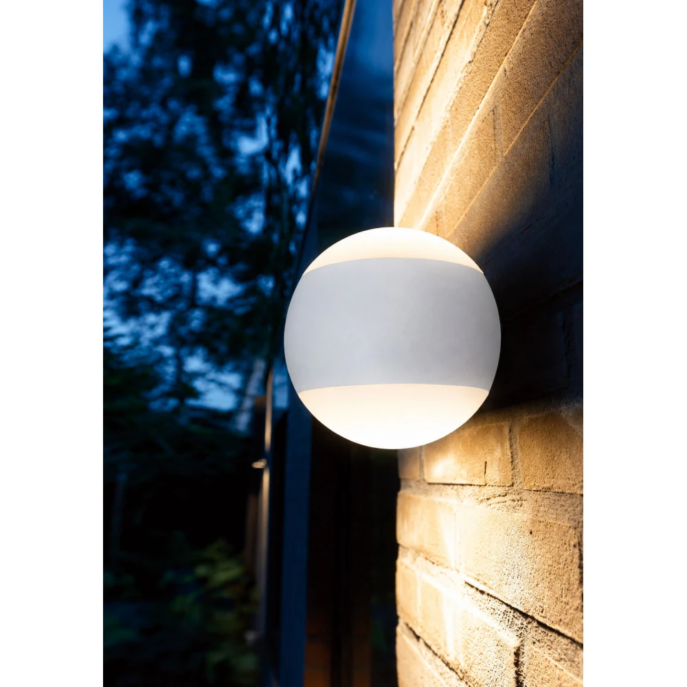 Led Απλίκα Εξωτερικού Χώρου σε Ματ Λευκό 12cm 10W IP65 3000K UP-DOWN Buck - LUCIDO