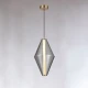 Κρεμαστό LED Φωτιστικό Antique Brass από Αλουμίνιο με Φιμέ Γυαλί 20W 1600lm 3000K Dimmable 50x25cm - Candy-A - LUCIDO