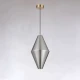 Κρεμαστό LED Φωτιστικό Antique Brass από Αλουμίνιο με Φιμέ Γυαλί 20W 1600lm 3000K Dimmable 50x25cm - Candy-A - LUCIDO