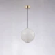 Κρεμαστό LED Φωτιστικό Antique Brass από Αλουμίνιο με Λευκό Ματ Γυαλί 12W 960lm 3000K Dimmable 32x30cm - Candy-B - LUCIDO