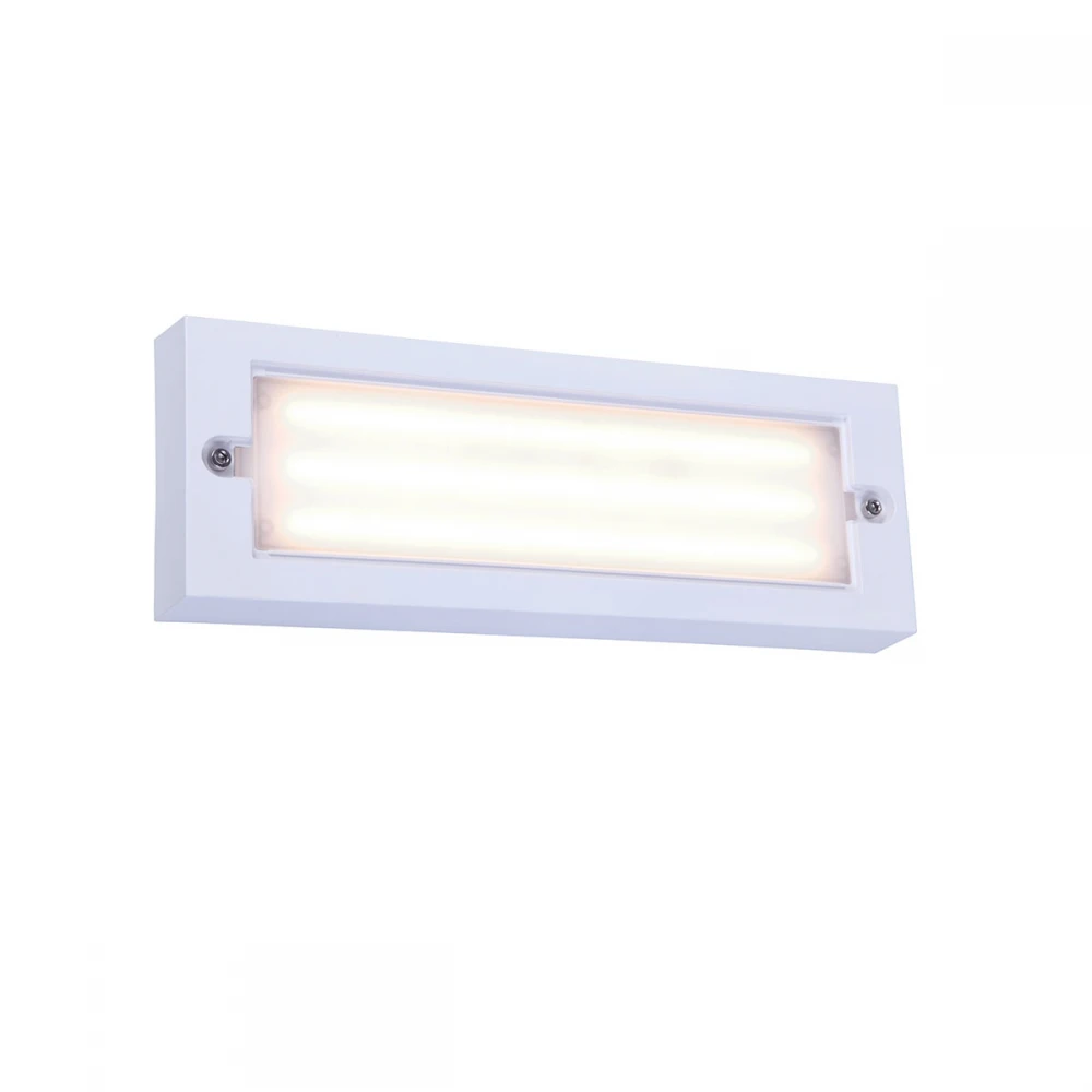 LED Φωτιστικό Τοίχου Εξωτερικού Χώρου Ματ Λευκό 6W 3000K IP65 - Combo - WH - LUCIDO