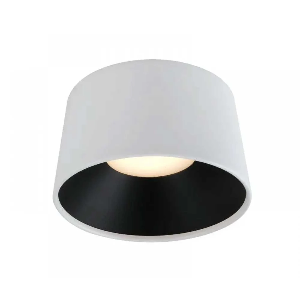 LED Φωτιστικό Οροφής Λευκό και Μαύρο 8W 3000K D17cm Dimmable - Dark-XS WH - LUCIDO
