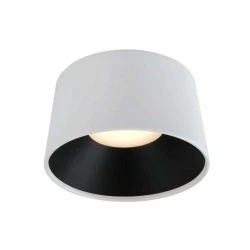 LED Φωτιστικό Οροφής Λευκό και Μαύρο 8W 3000K D17cm Dimmable - Dark-XS WH - LUCIDO
