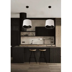 LED Κρεμαστό Φωτιστικό Λευκό και Μαύρο 36W 3000K Dimmable D50cm - Dark-PM - LUCIDO