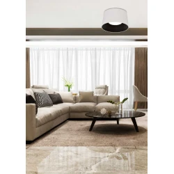 LED Φωτιστικό Οροφής Λευκό και Μαύρο 24W 3000K D35cm Dimmable - Dark-CS - LUCIDO