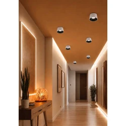 LED Φωτιστικό Οροφής Λευκό και Μαύρο 8W 3000K D17cm Dimmable - Dark-XS WH - LUCIDO