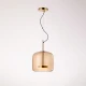 Κρεμαστό LED Φωτιστικό Antique Brass Ατσάλι με Καφέ Γυαλί 13W 1100lm 3000K Dimmable 24x26cm - Disco-A - LUCIDO