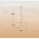 Κρεμαστό LED Φωτιστικό Antique Brass Ατσάλι με Καφέ Γυαλί 13W 1100lm 3000K Dimmable 17x38cm - Disco-B - LUCIDO
