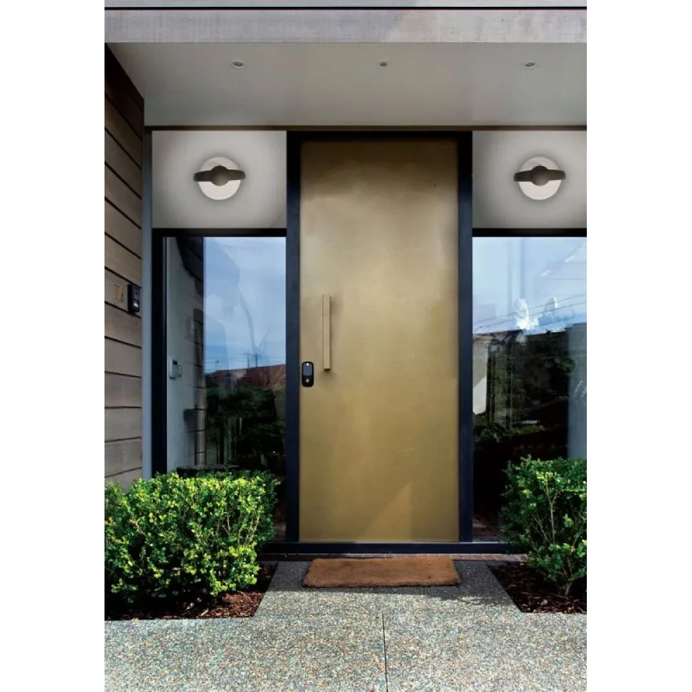 Led Απλίκα Εξωτερικού Χώρου Αλουμινίου Σκουρο Γκρι με Λευκό 12W IP65 Eyeball - LUCIDO