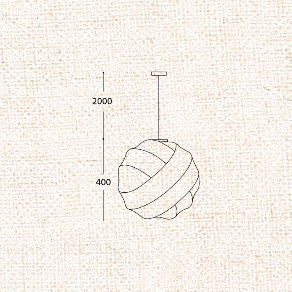 ΚΡΕΜΑΣΤΟ ΦΩΤΙΣΤΙΚΟ KOBE-400 ΑΠΟ ΜΕΤΑΞΙ & ΑΤΣΑΛΙ 1 xE27 ΜΑΥΡΟ / ΛΕΥΚΟ D40 - LUCIDO