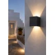  LED Απλίκα Τοίχου από Μαύρη Φυσική Πέτρα 12cm IP54 7W 2700K Up-Down - Primitive-BK LUCIDO