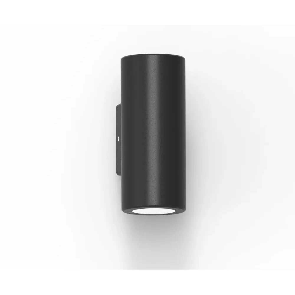 Επίτοιχο Φωτιστικό 22cm 2xGU10 IP65 Σκούρο Γκρι Rondo-2 - LUCIDO