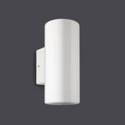 Επίτοιχο Φωτιστικό 22cm 2xGU10 IP65 Λευκό Ματ Rondo-2 - LUCIDO