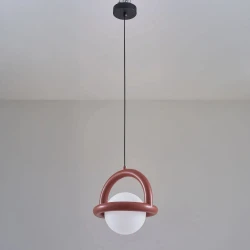 Κρεμαστό Φωτιστικό από Ρητίνη Terracotta 1xG9 D25cm - Rainbow-RG - LUCIDO