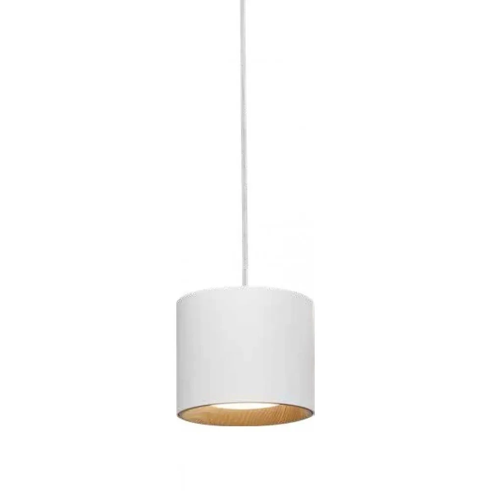 ΚΡΕΜΑΣΤΟ LED ΦΩΤΙΣΤΙΚΟ DIMMABLE 10W 700Lm 3000K Ø17cm ΛΕΥΚΟ / ΞΥΛΟ - ROLLER-WH - LUCIDO