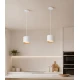 ΚΡΕΜΑΣΤΟ LED ΦΩΤΙΣΤΙΚΟ DIMMABLE 10W 700Lm 3000K Ø17cm ΛΕΥΚΟ / ΞΥΛΟ - ROLLER-WH - LUCIDO