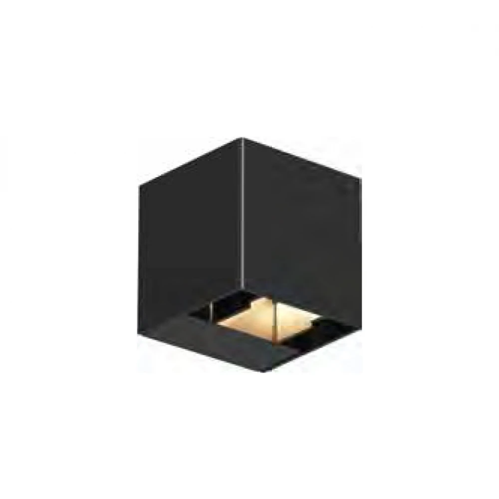Led Απλίκα Up Down Mε Ρυθμιζόμενες Μοίρες Φωτισμού 5-90 - 6W IP65 2700K Μαύρο - Rubik-BK LUCIDO