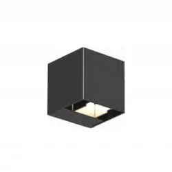 Led Απλίκα Up Down Mε Ρυθμιζόμενες Μοίρες Φωτισμού 5-90 - 6W IP65 4000K Σκούρο Γκρι - Rubik-DG LUCIDO