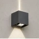 Led Απλίκα Up Down Mε Ρυθμιζόμενες Μοίρες Φωτισμού 5-90 - 6W IP65 4000K Σκούρο Γκρι - Rubik-DG LUCIDO