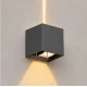 Led Απλίκα Up Down Mε Ρυθμιζόμενες Μοίρες Φωτισμού 5-90 - 6W IP65 2700K Σκούρο Γκρι - Rubik-DG LUCIDO