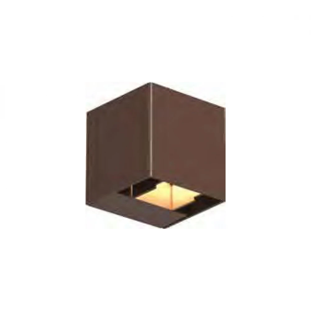 Led Απλίκα Up Down Mε Ρυθμιζόμενες Μοίρες Φωτισμού 5-90 - 6W IP65 2700K Καφέ Σκουριά - Rubik-RS LUCIDO