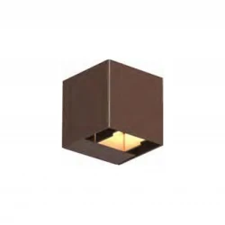 Led Απλίκα Up Down Mε Ρυθμιζόμενες Μοίρες Φωτισμού 5-90 - 6W IP65 2700K Καφέ Σκουριά - Rubik-RS LUCIDO