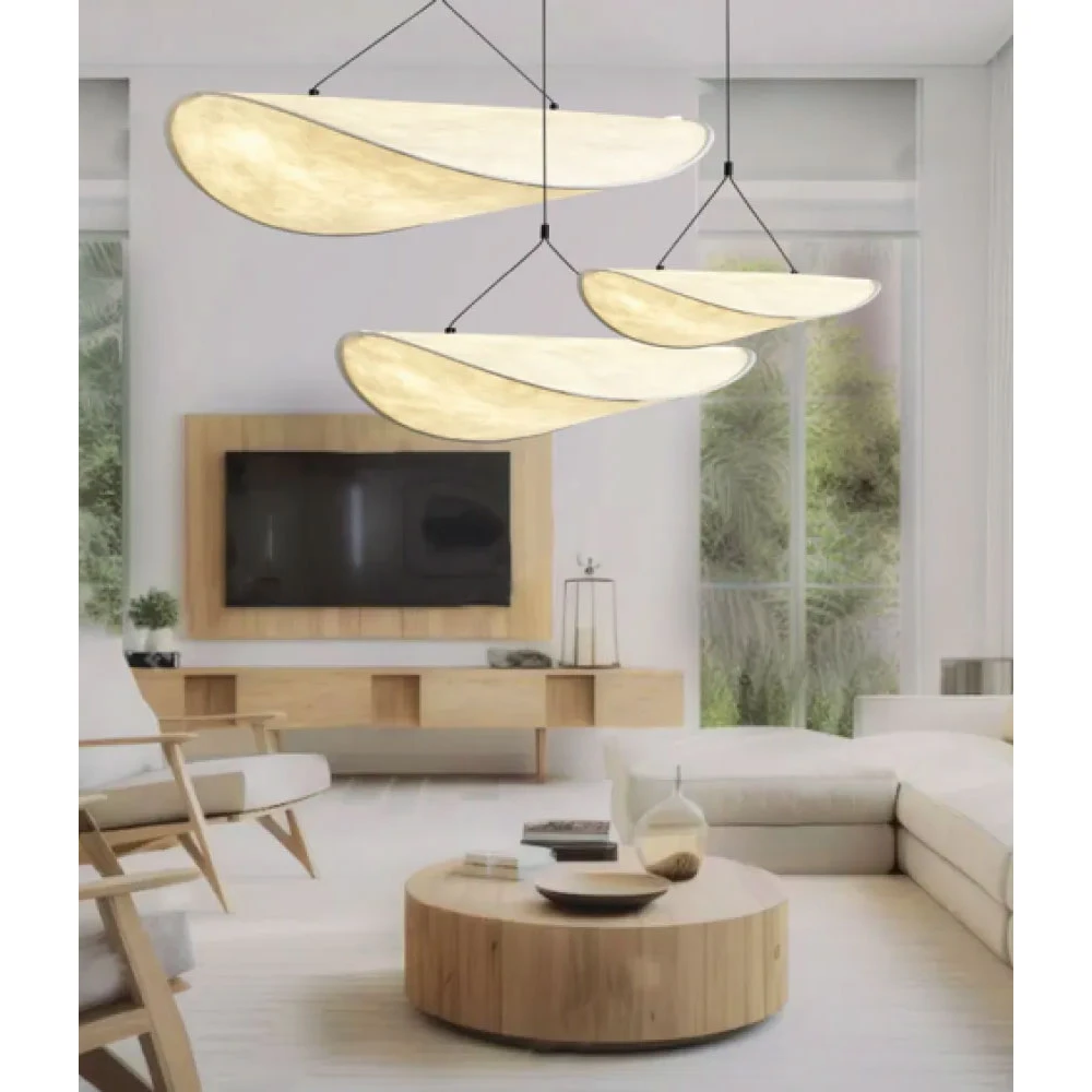 LED Κρεμαστό Φωτιστικό Μεταλλικό με DuPont Ύφασμα Λευκό 10W Dimmable D40cm Sailor Moon - LUCIDO