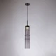 Κρεμαστό LED Φωτιστικό Sand Black από Αλουμίνιο με Γκρι Γυαλί 9W 720lm 3000K Dimmable 55x13cm - Section-L - LUCIDO