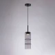 Κρεμαστό LED Φωτιστικό Sand Black από Αλουμίνιο με Γκρι Γυαλί 9W 720lm 3000K Dimmable 34x13cm - Section-M - LUCIDO