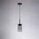 Κρεμαστό LED Φωτιστικό Sand Black από Αλουμίνιο με Γκρι Γυαλί 9W 720lm 3000K Dimmable 20x13cm - Section-S - LUCIDO