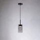 Κρεμαστό LED Φωτιστικό Sand Black από Αλουμίνιο με Γκρι Γυαλί 9W 720lm 3000K Dimmable 20x13cm - Section-S - LUCIDO