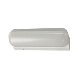 Led Απλίκα Επίτοιχη Up-Down 15W 230V IP65 Θερμό Σε Ματ Λευκό Με Οπαλ PC Κάλυμμα Torpedo - LUCIDO