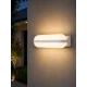 Led Απλίκα Επίτοιχη Up-Down 15W 230V IP65 Θερμό Σε Ματ Λευκό Με Οπαλ PC Κάλυμμα Torpedo - LUCIDO