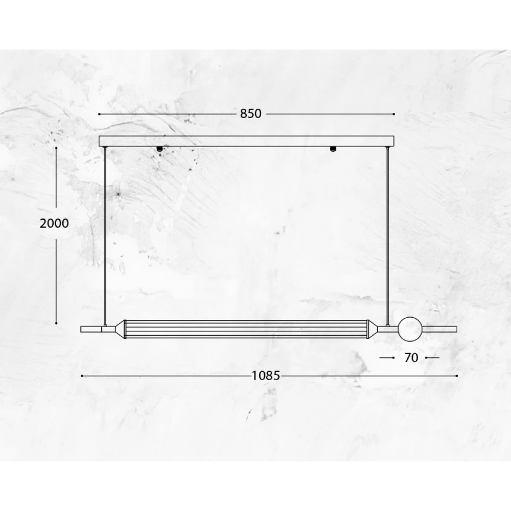 Κρεμαστό LED Φωτιστικό Vision 35W Dimmable σε Αντικέ Ορείχαλκο, Γυαλί και Πράσινο Μάρμαρο 108cm - LUCIDO