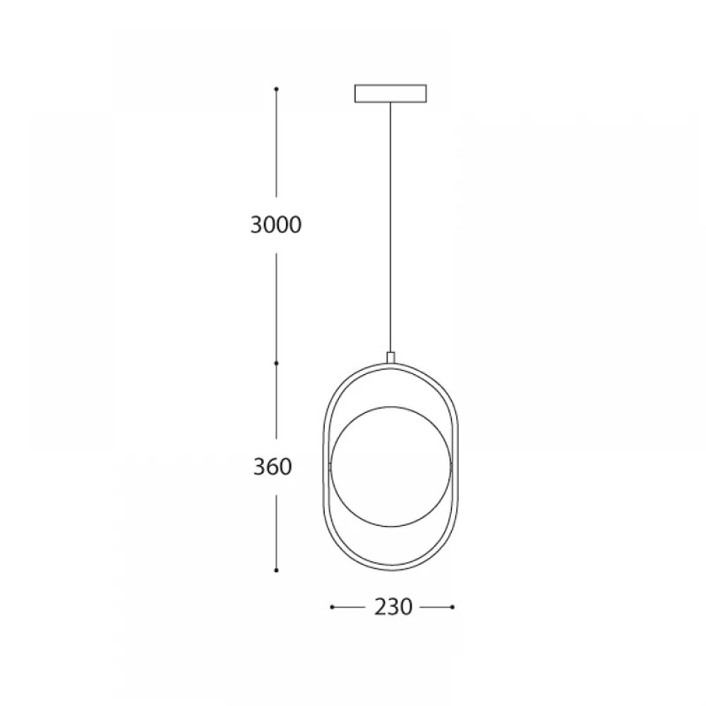 LED Κρεμαστό Φωτιστικό Μαύρο Περιστρεφόμενο 18W 1260lm DIMMABLE - BALANCE VM - LUCIDO