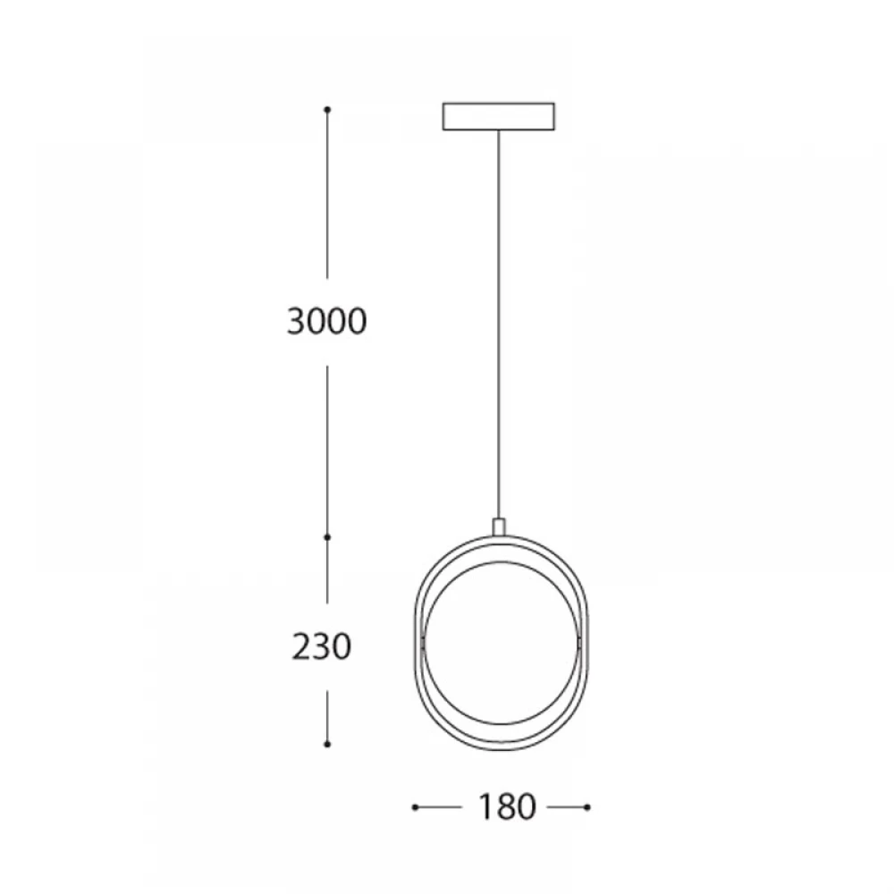LED Κρεμαστό Φωτιστικό Μαύρο Περιστρεφόμενο 12W 840lm DIMMABLE - BALANCE VS - LUCIDO