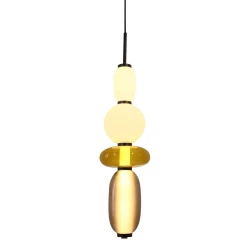 Led Κρεμαστό Φωτιστικό Από Γυαλί Opal - Lime - Smoked 20W Dimmable Balloons-L1 LUCIDO