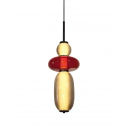 Led Κρεμαστό Φωτιστικό Από Γυαλί Smoked - Bordeaux 12W Dimmable Balloons-M1 LUCIDO