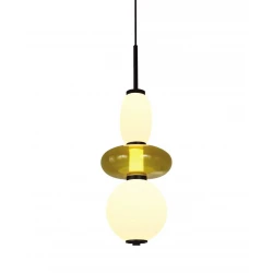 Led Κρεμαστό Φωτιστικό Από Γυαλί Opal - Lime 12W Dimmable Balloons-M2 LUCIDO