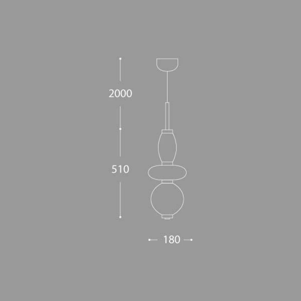 Led Κρεμαστό Φωτιστικό Από Γυαλί Opal - Lime 12W Dimmable Balloons-M2 LUCIDO