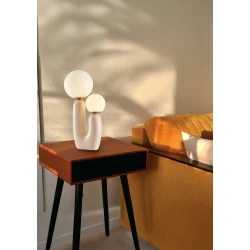 Φωτιστικό Επιτραπέζιο Μπεζ Και Οπάλ 2xG9 Boa T1 - LUCIDO