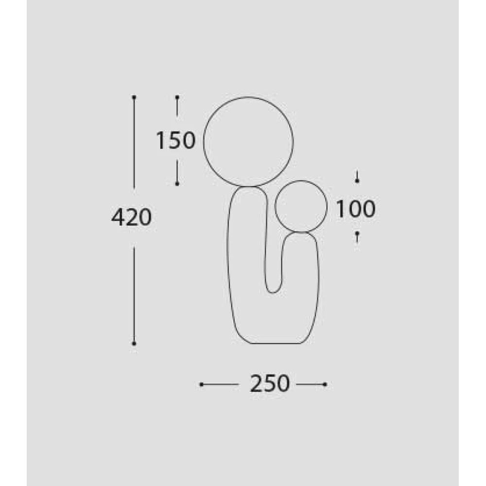 Φωτιστικό Επιτραπέζιο Μπεζ Και Οπάλ 2xG9 Boa T1 - LUCIDO