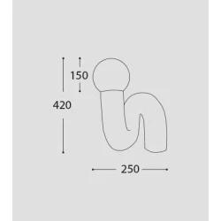 Φωτιστικό Επιτραπέζιο Κόκκινο Και Οπάλ 1xG9 Boa T2- LUCIDO