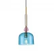 Κρεμαστό Φωτιστικό Μονόφωτο Από Γυαλί Μπλε 1xE27 Cha Cha - BL LUCIDO