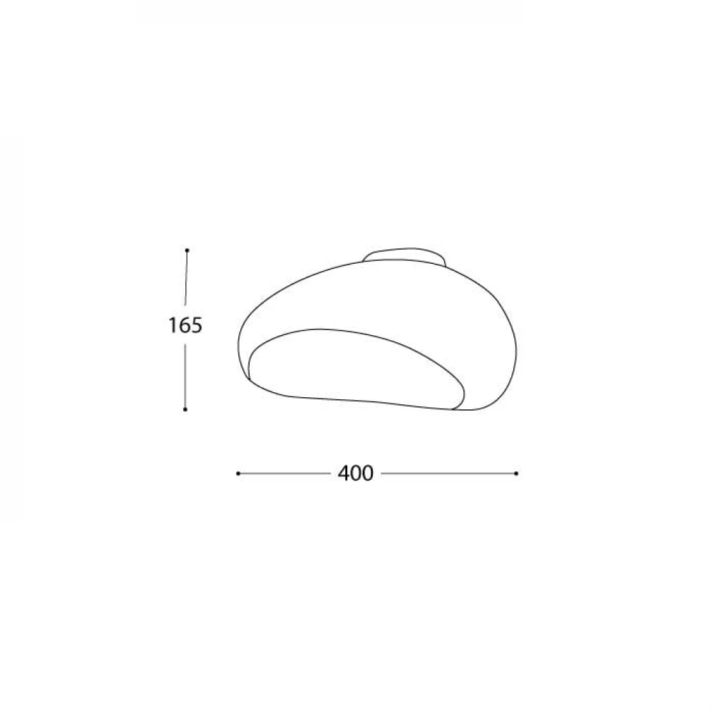 Πλαφονιέρα Οροφής Λευκή Από Πολυστερίνη D40cm 1xE27 Φιλοσοφίας Wabi-Sabi